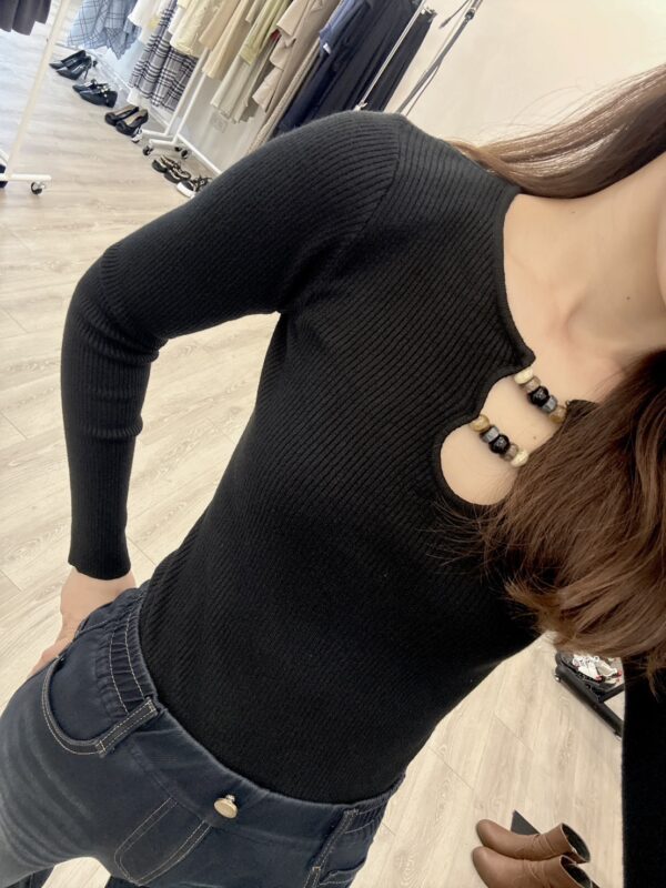 F581130 蔞空串珠針織衣