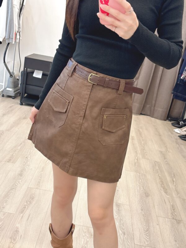 F582012-26皮短裙+皮帶