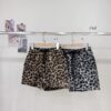 M102豹紋抽腰QQ毛短褲