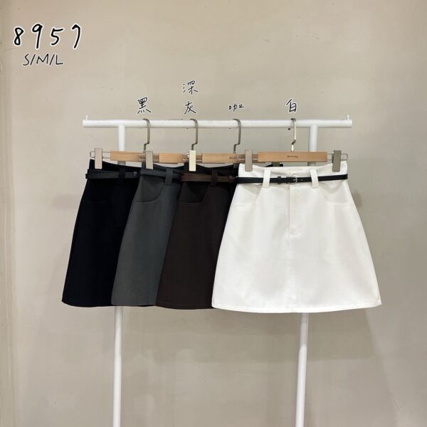 M108 A字附皮帶天司短裙
