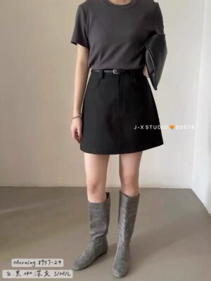 05-228957-05 M108 A字附皮帶天司短裙