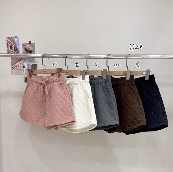 M101菱格紋抽繩短褲