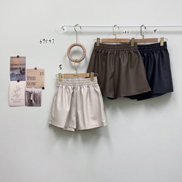 M105鬆緊腰皮短褲