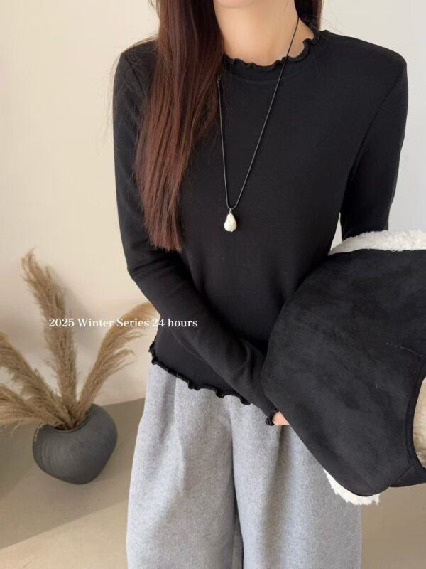 G112精品羊絨QQ邊上衣