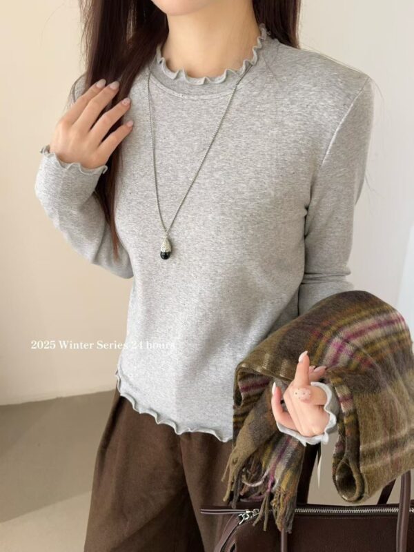 G112精品羊絨QQ邊上衣