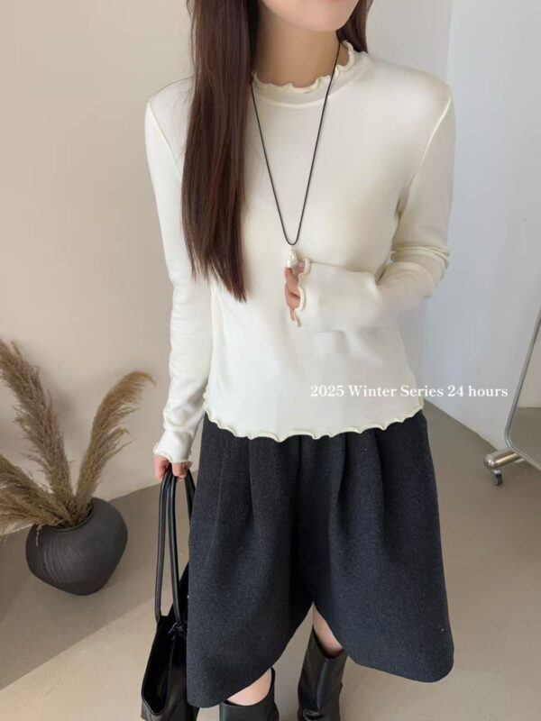 G112精品羊絨QQ邊上衣