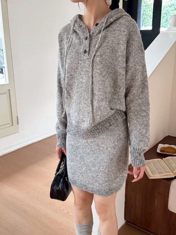 G111小姐姐帽子針織套裝