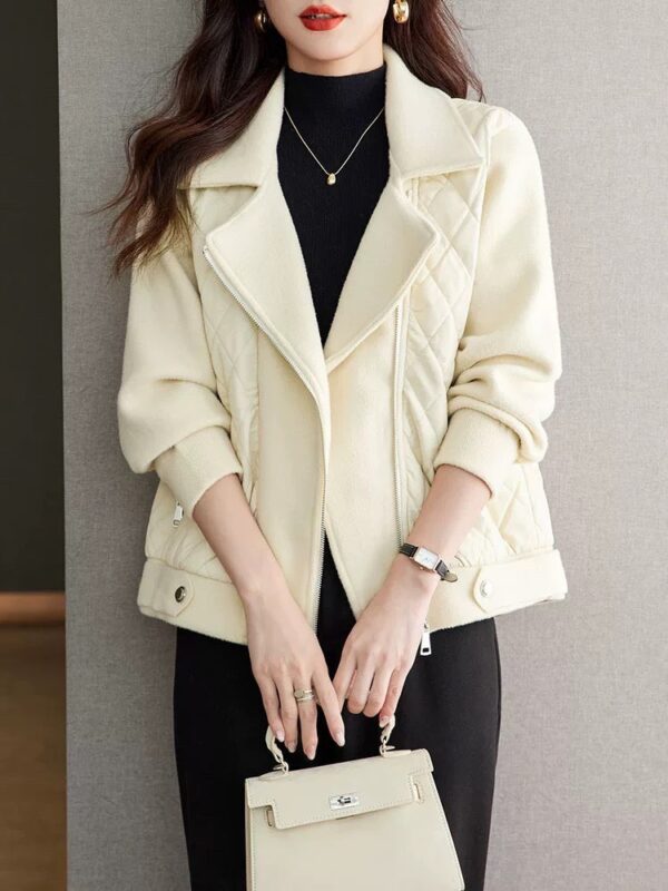 G114水貂毛拼接設計款外套