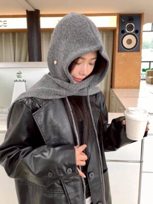 W104 針織小金標巴拉克拉法帽