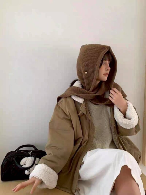 W104 針織小金標巴拉克拉法帽