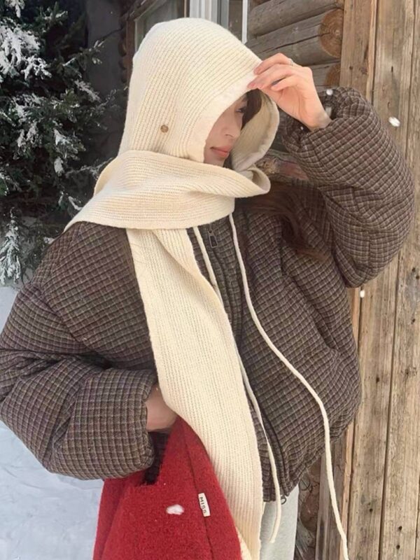 W104 針織小金標巴拉克拉法帽