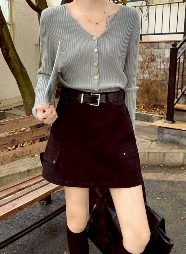 W109 皮帶工裝短褲裙