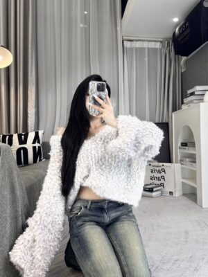 O110 V領金蔥上衣