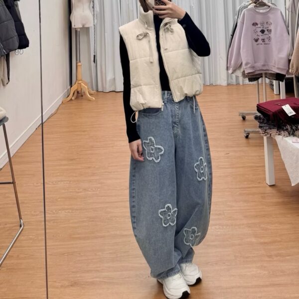 Y105 針織領鋪棉背心