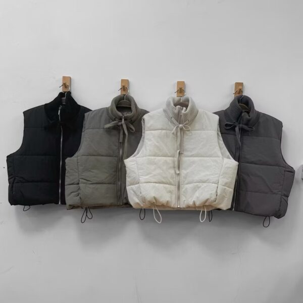 Y105 針織領鋪棉背心