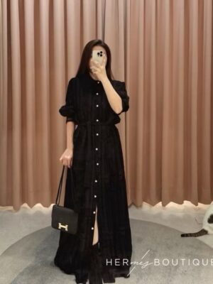 L101拼接蕾絲蛋糕長洋