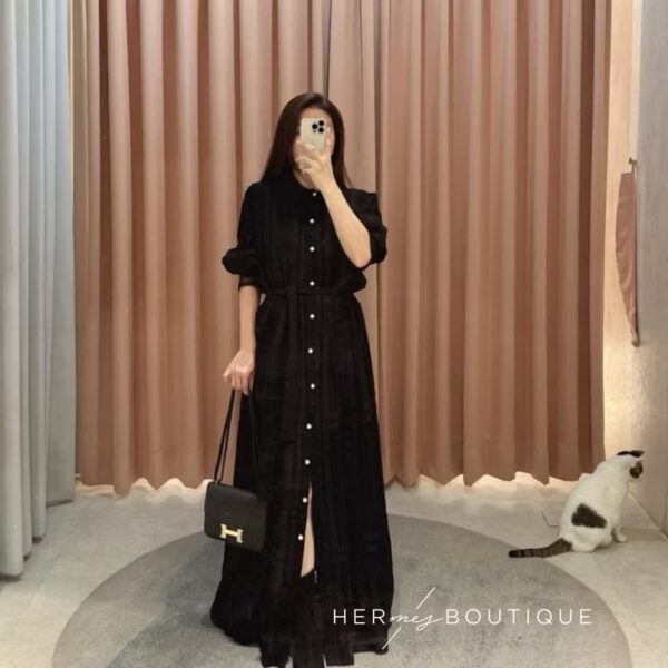 L101拼接蕾絲蛋糕長洋