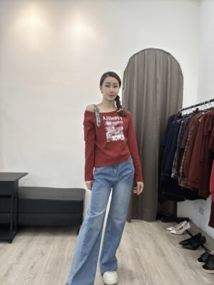 S__120135711 S521017 雙抓皺復古單肩上衣