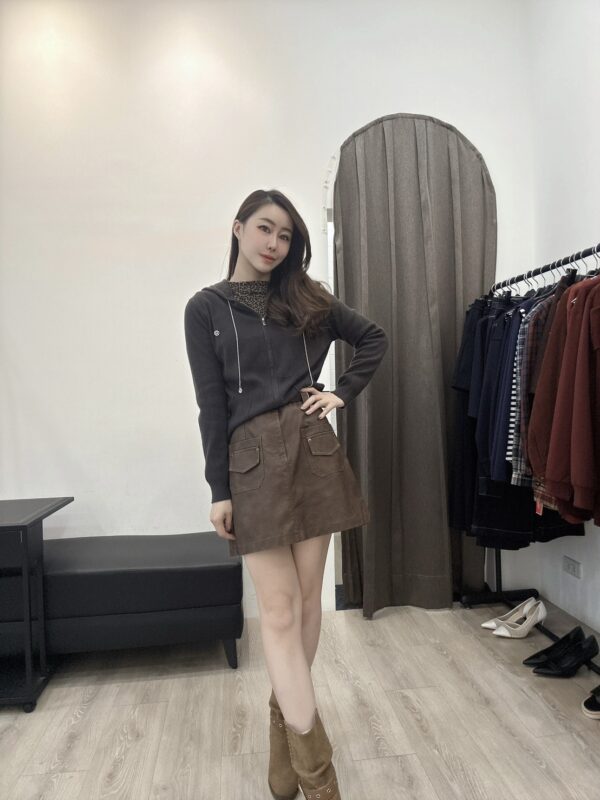 F584012 連帽針織外套