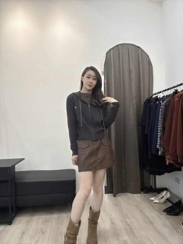 F584012 連帽針織外套