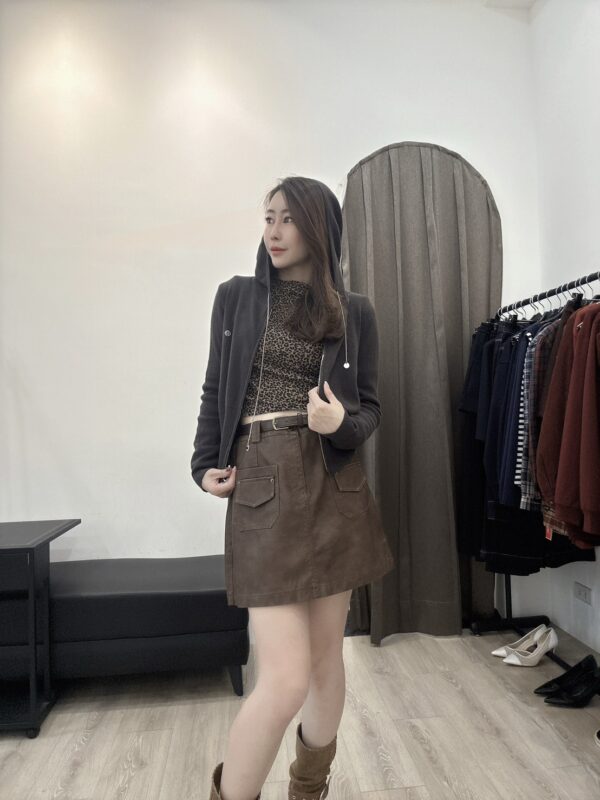 F584012 連帽針織外套