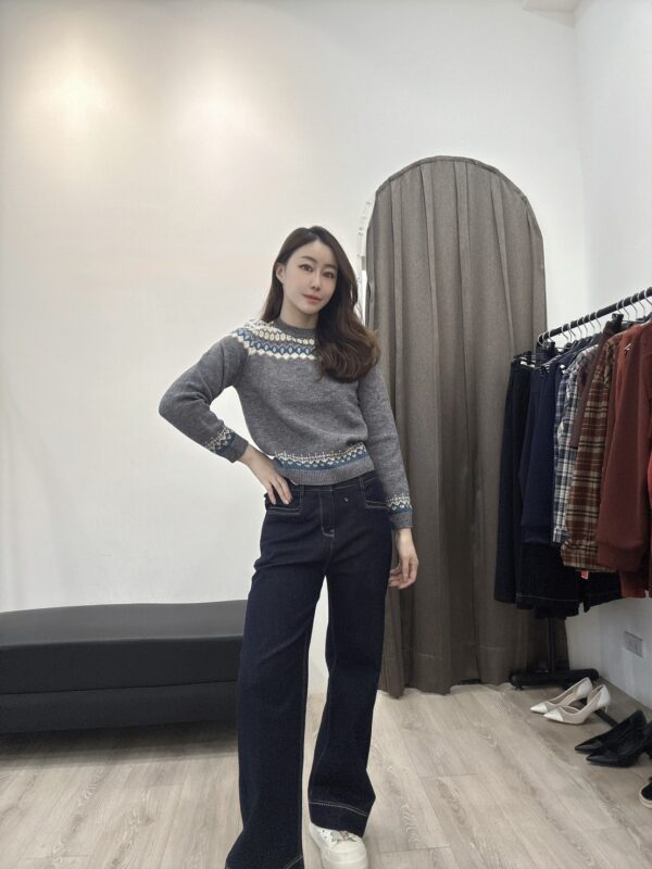 F581175 緹花針織上衣