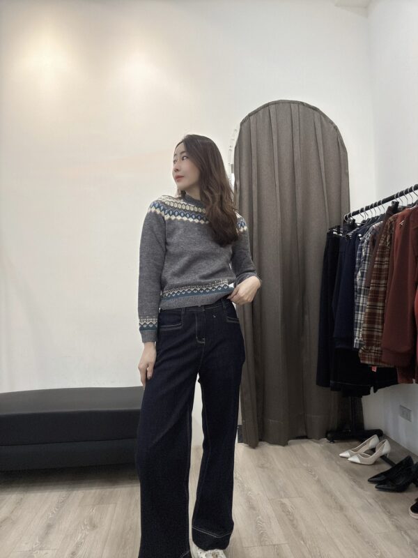 F581175 緹花針織上衣