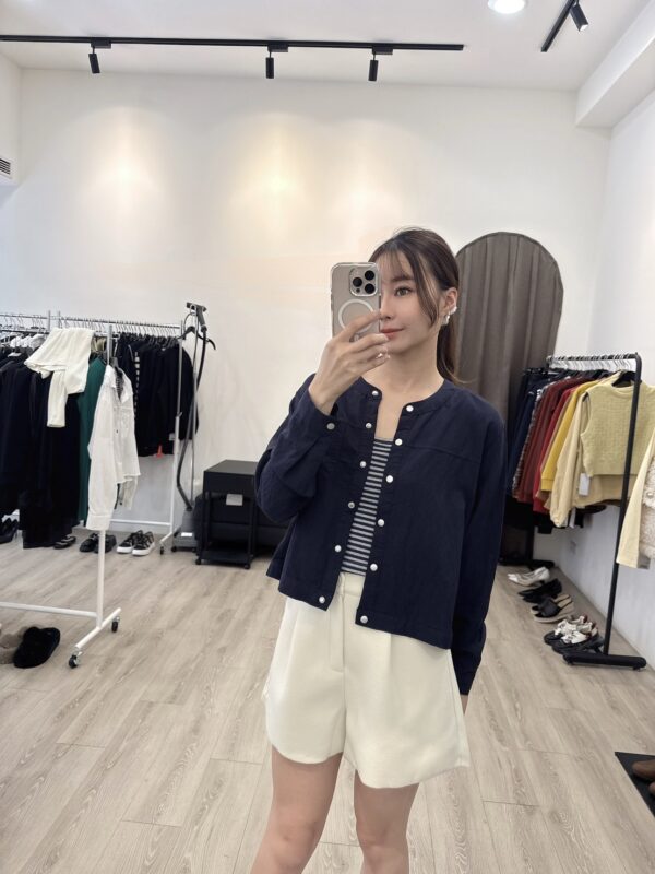 F501012 條紋背心+短襯衣