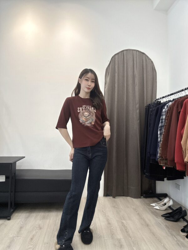 S521093 K書女孩中袖上衣