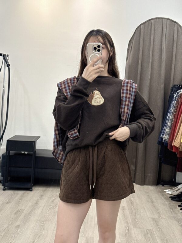 M101菱格紋抽繩短褲