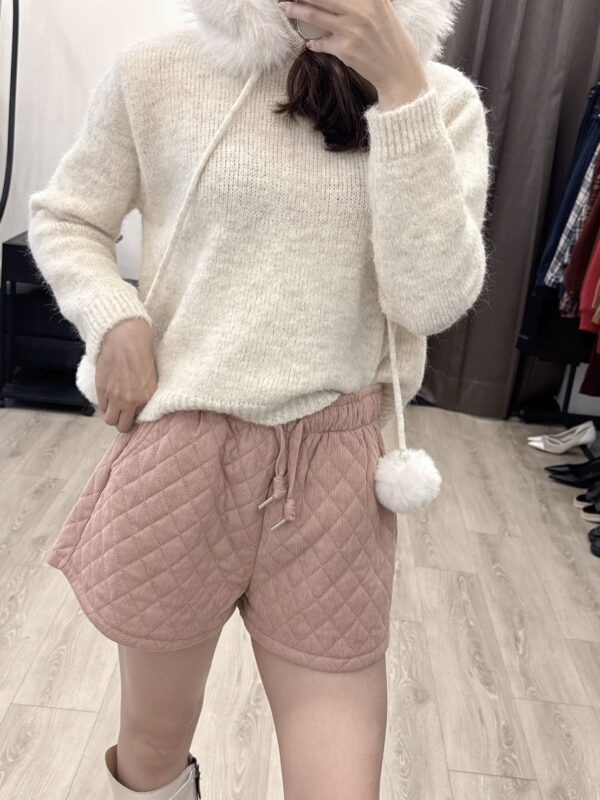 M101菱格紋抽繩短褲