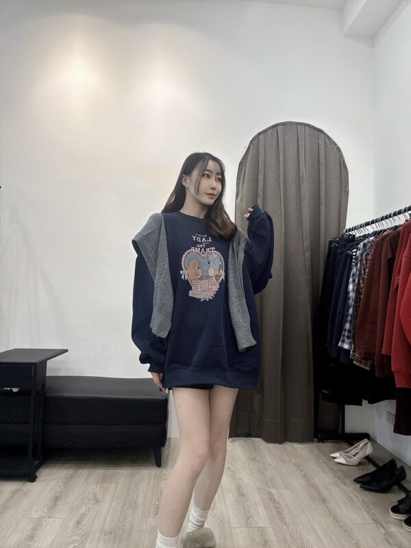 Y103 卡通愛心大學T