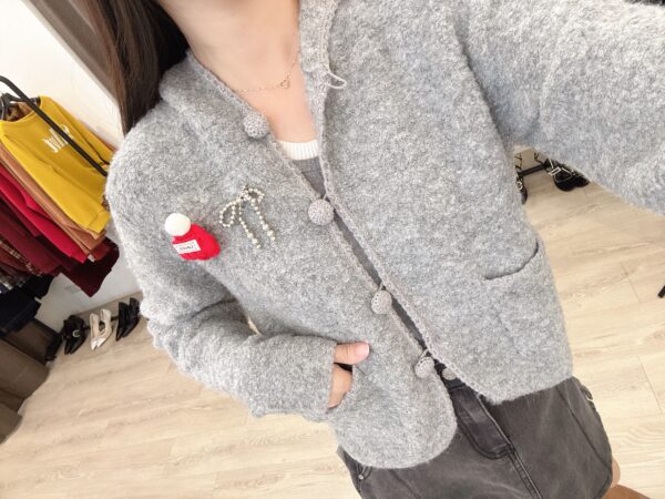 F584074-05連帽針織外套