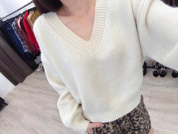 G123針織短版毛衣