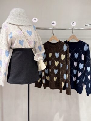 M116 復古愛心毛衣
