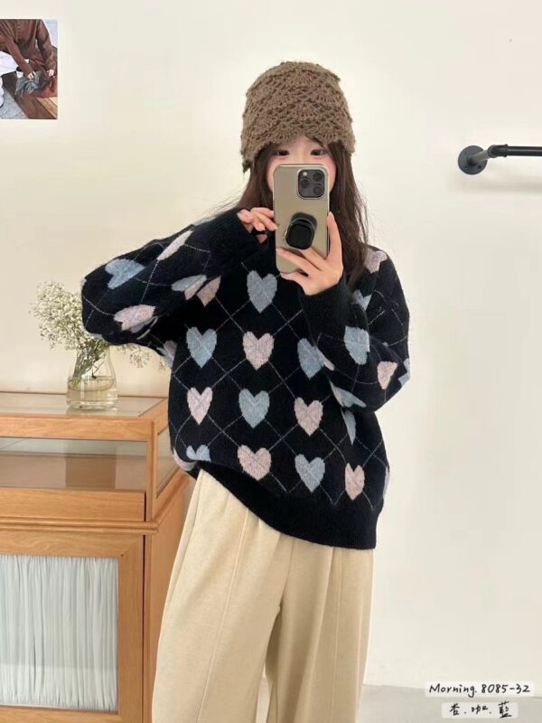 M116 復古愛心毛衣