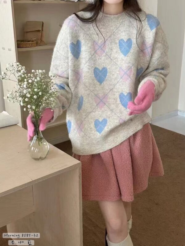 M116 復古愛心毛衣