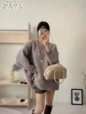 M115 羅紋領浣熊絨毛衣