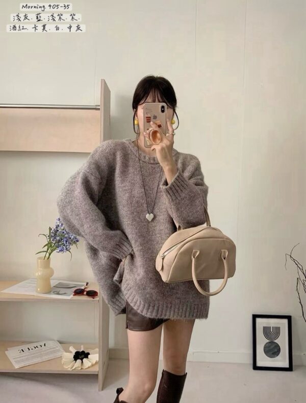 M115 羅紋領浣熊絨毛衣