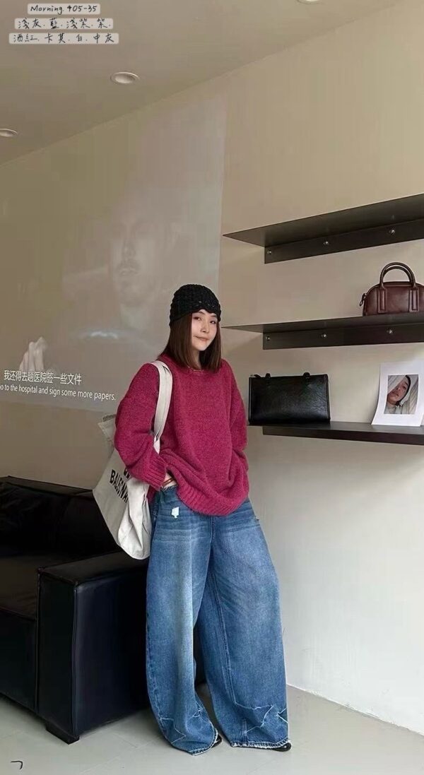 M115 羅紋領浣熊絨毛衣