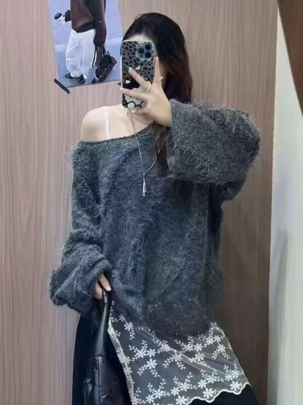 O121 多巴胺特調繽紛寬版毛衣