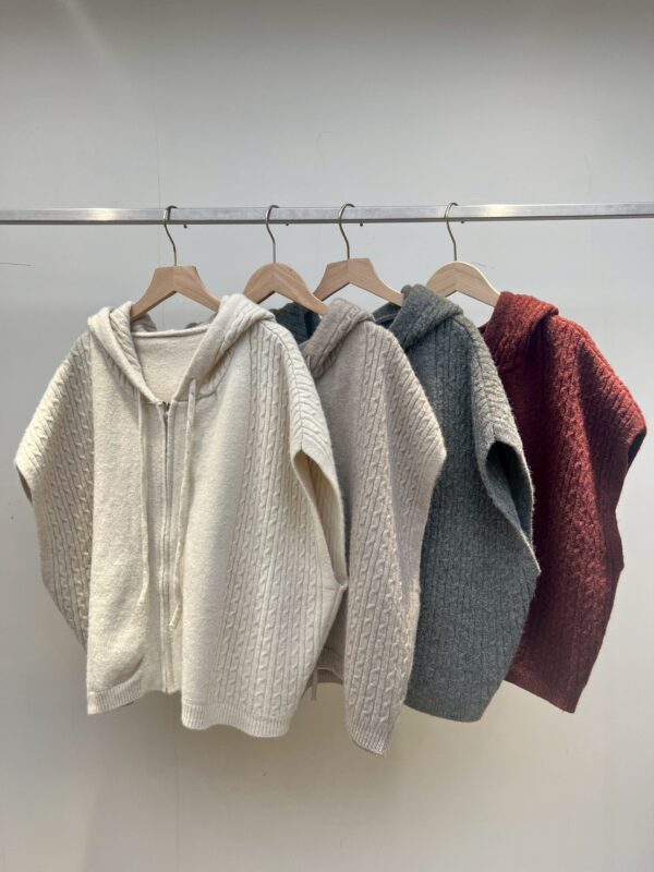 L105 麻花拉鍊針織背心