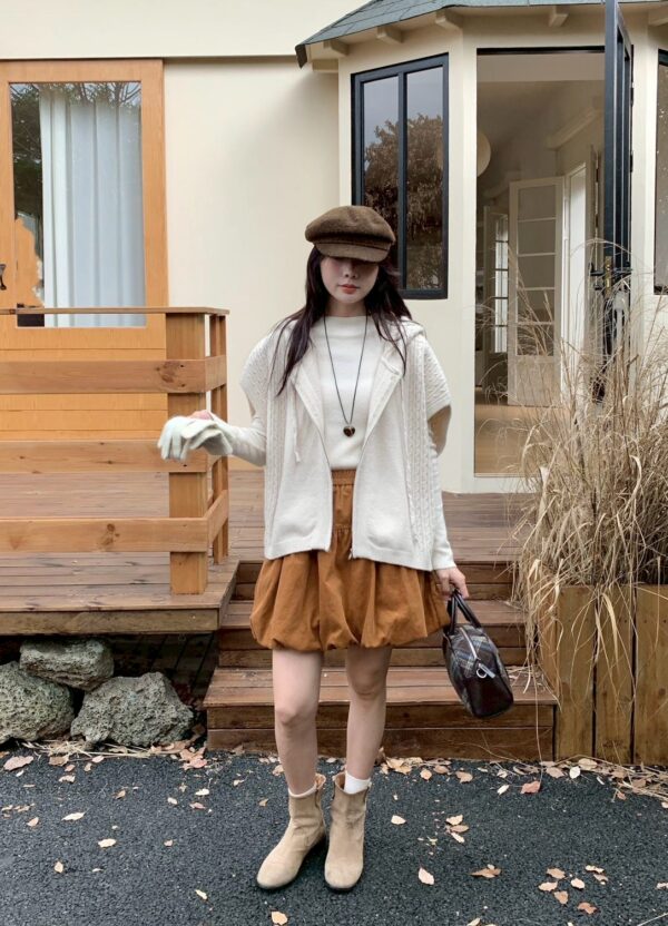 L105 麻花拉鍊針織背心