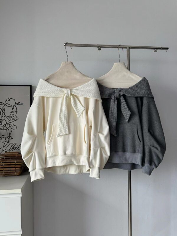 L106 麻花蝴蝶結帽T