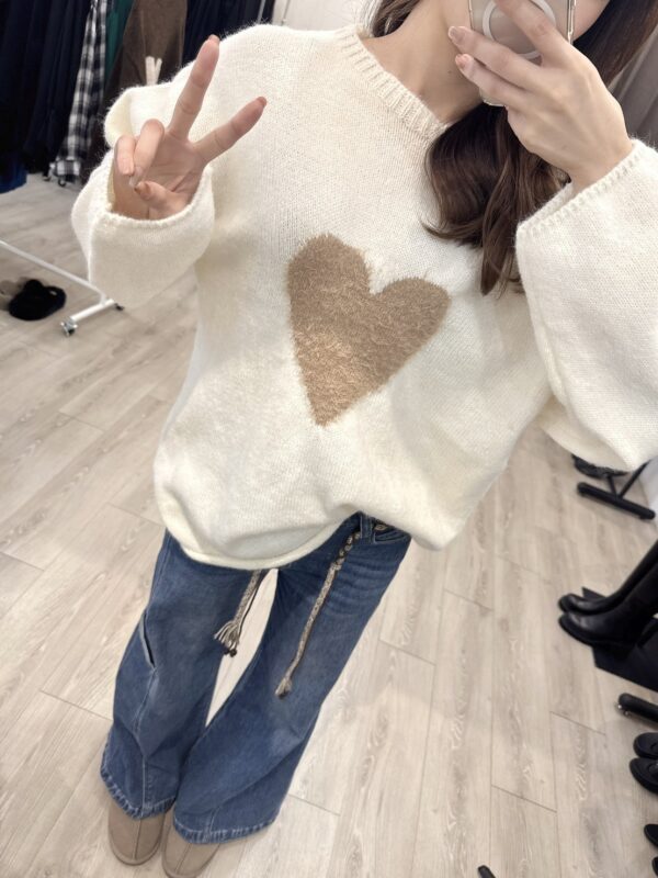 M103立體QQ毛愛心毛衣