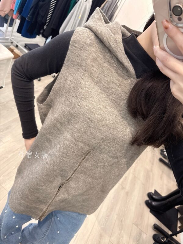 S521473 下開拉鍊連帽背心