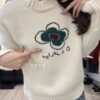 F581168 花朵刺繡毛衣