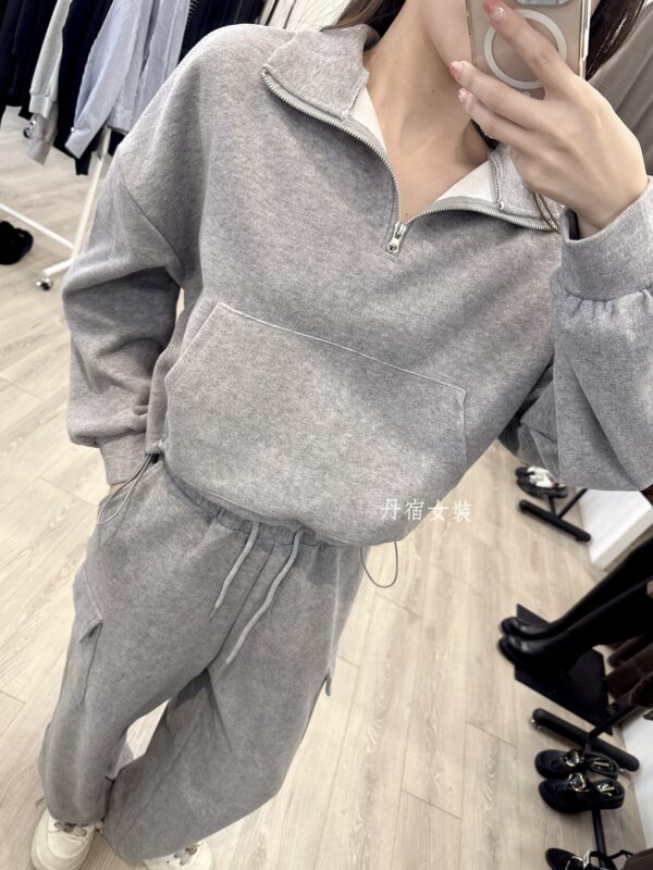 Y106 半拉鍊翻領工裝套裝