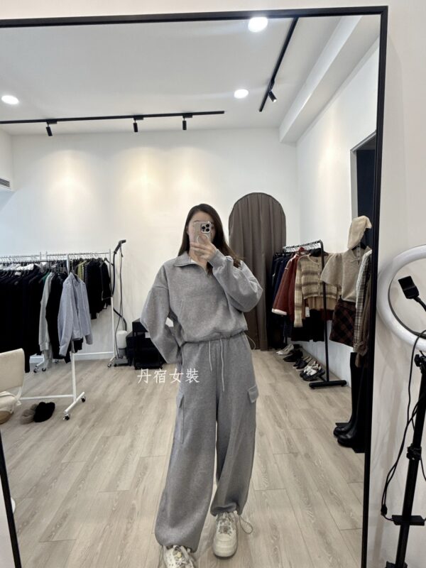 Y106 半拉鍊翻領工裝套裝