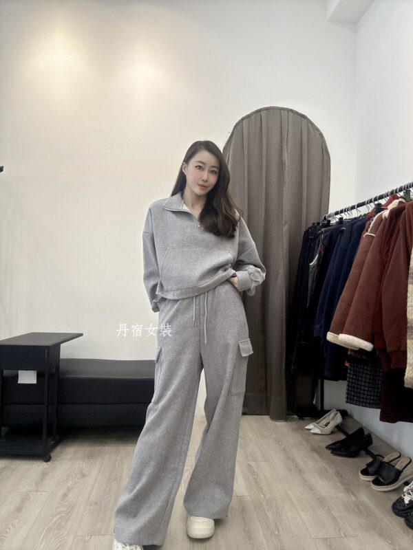 Y106 半拉鍊翻領工裝套裝